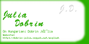 julia dobrin business card